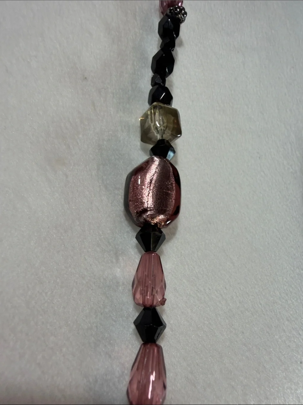Avenue Purple and Pink Beaded Long Necklace